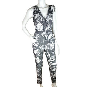 Armani Exchange Jumpsuit – White/Black Floral – Size 4